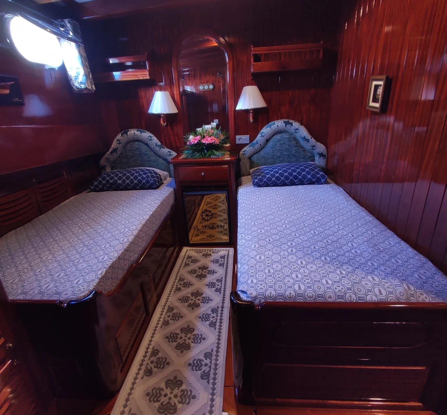 Cabina a due letti singoli dell'Almaram